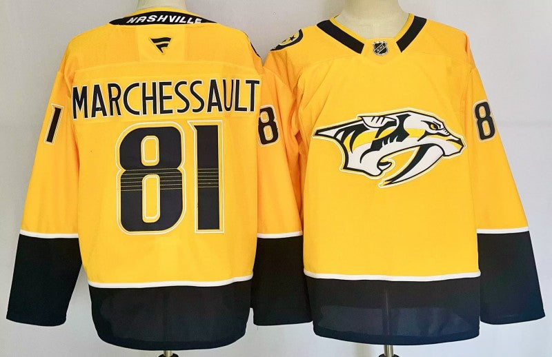 Nashville Predators #81 Jonathan Marchessault Jersey 2025 Premium Stitched