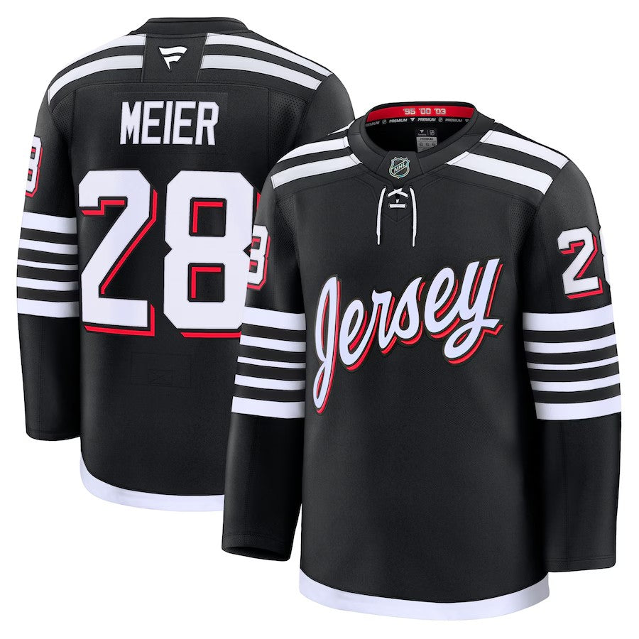 New Jersey Devils #28 Timo Meier Alternate Premium Jersey 2025 Premium Stitched