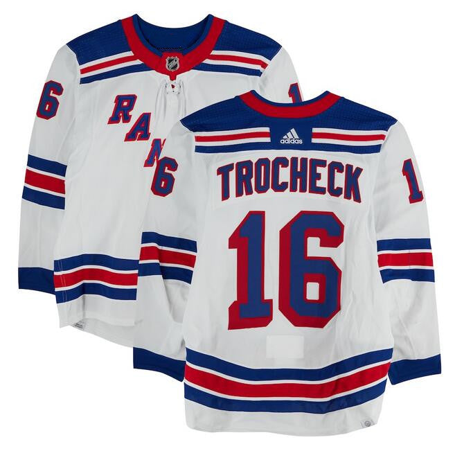 New York Rangers #16 Vincent Trocheck White Stitched Hockey Jersey