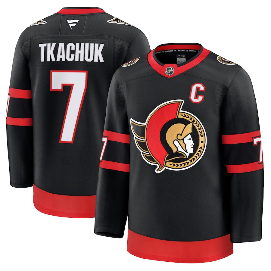 Ottawa Senators #7 Brady Tkachuk Home Premium Jersey 2025 Premium Stitched