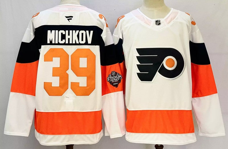 Philadelphia Flyers #39 Matvei Michkov Hockey Jersey 2025 Premium Stitched
