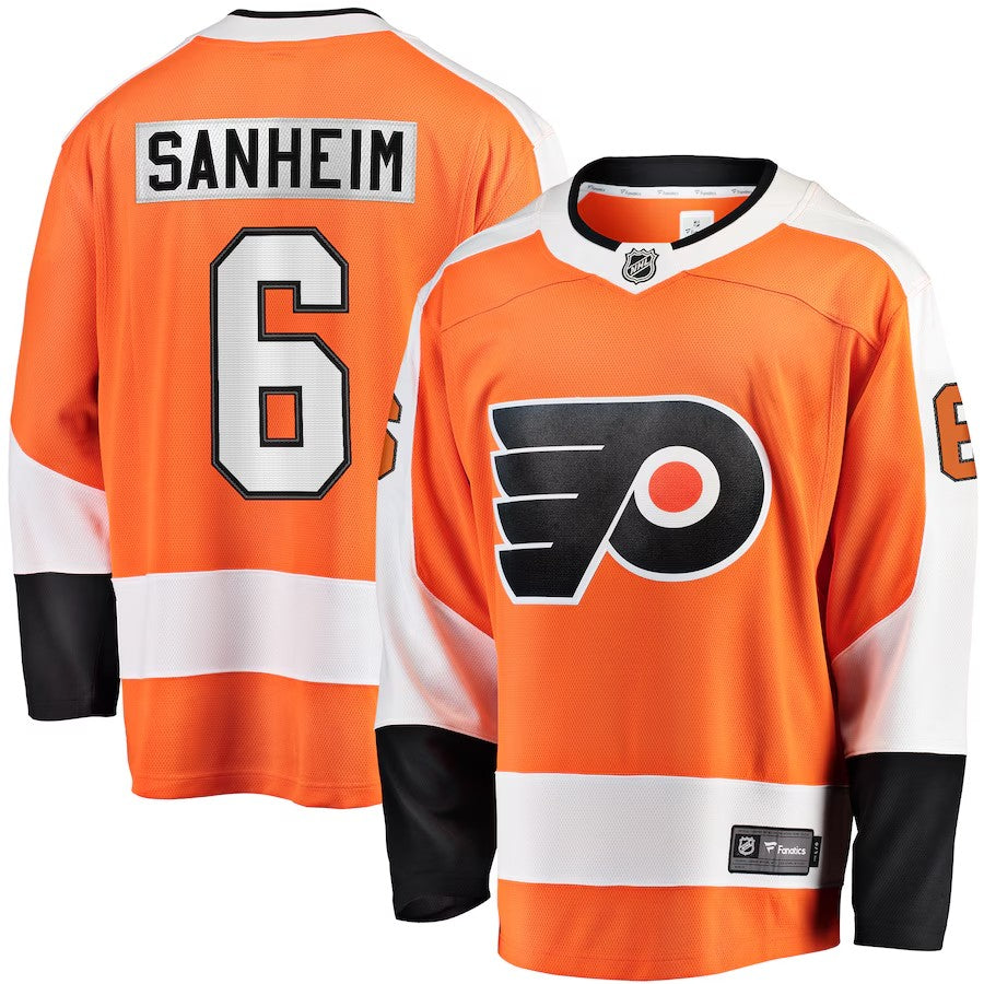 Philadelphia Flyers #6 Travis Sanheim Premier Breakaway Player Jersey Orange