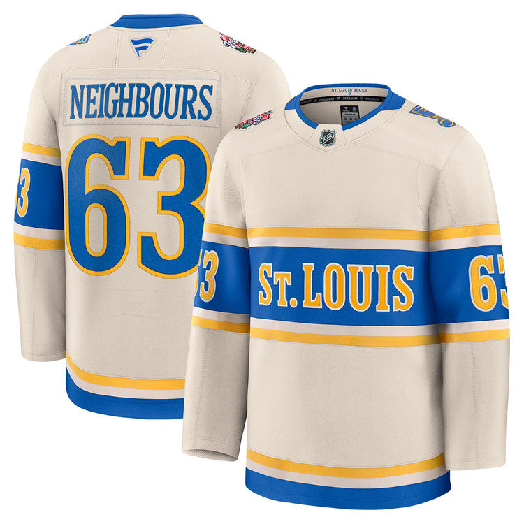 St. Louis Blues #63 Jake Neighbours 2025 Winter Classic Jersey 2025 Premium Stitched