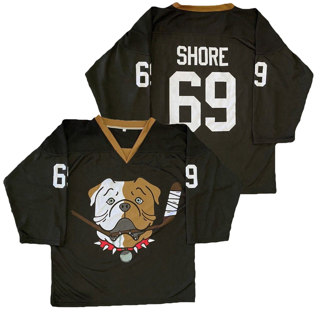 Men's TronX Bulldogs Black Shore 69 TV Series Hockey Jerseys