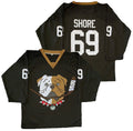 Men's TronX Bulldogs Black Shore 69 TV Series Hockey Jerseys