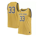 Men's Under Armour #33 Gold Notre Dame Fighting Irish College Basketball Jersey