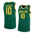 Men's #10 Adam Flagler Jersey Baylor Bears College Basketball Jerseys White