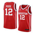 Men's #12 Tramon Mark Jersey Houston Cougars College Basketball Jerseys Red