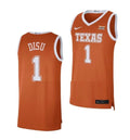 Men's #1 Dylan Disu Jersey Texas Longhorns College Basketball Jerseys Orange Limited