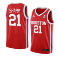 Men's #21 Emanuel Sharp Jersey Houston Cougars College Basketball Jerseys Red