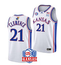 Men's #23 Ernest Udeh Jr Jersey Kansas Jayhawks College Basketball Jerseys Blue