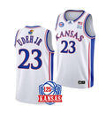 Men's #23 Ernest Udeh Jr Jersey Kansas Jayhawks College Basketball Jerseys White