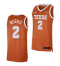 Men's #2 Arterio Morris Jersey Texas Longhorns College Basketball Jerseys Orange