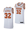 Men's #32 Christian Bishop Jersey Texas Longhorns College Basketball Jerseys White