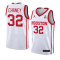 Men's #32 Reggie Chaney Jersey Houston Cougars College Basketball Jerseys White