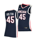 Men's #45 Rasir Bolton Jersey Gonzaga Bulldogs College Basketball Jerseys Navy