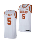 Men's #5 Marcus Carr Jersey Texas Longhorns College Basketball Jerseys White