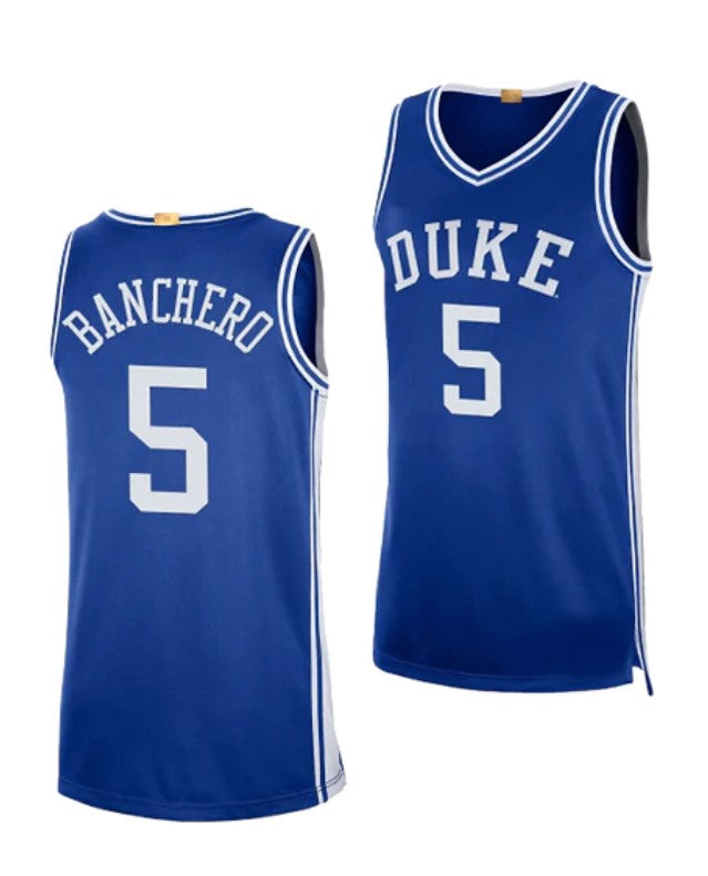 Men's #5 Paolo Banchero Jersey Duke Blue Devils College Basketball Jerseys Blue