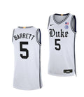 Men's #5 RJ Barrett Jersey Duke Blue Devils College Basketball Jerseys White Cameron