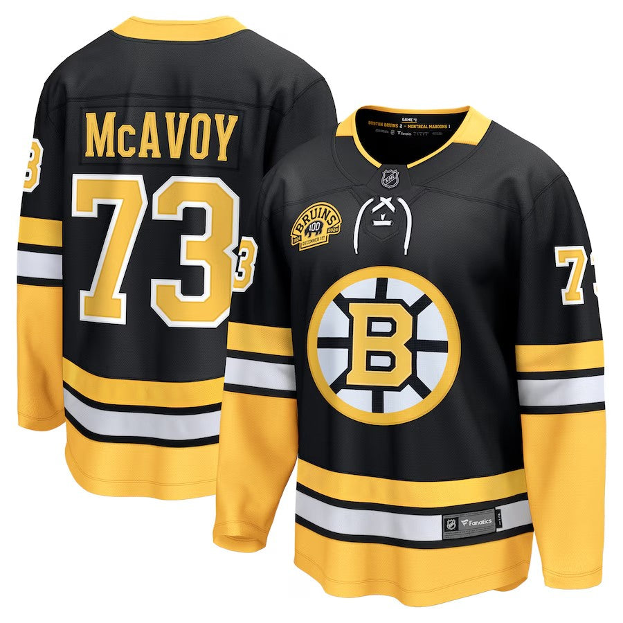 Boston Bruins #73 Charlie McAvoy Jersey 2025 Premium Stitched