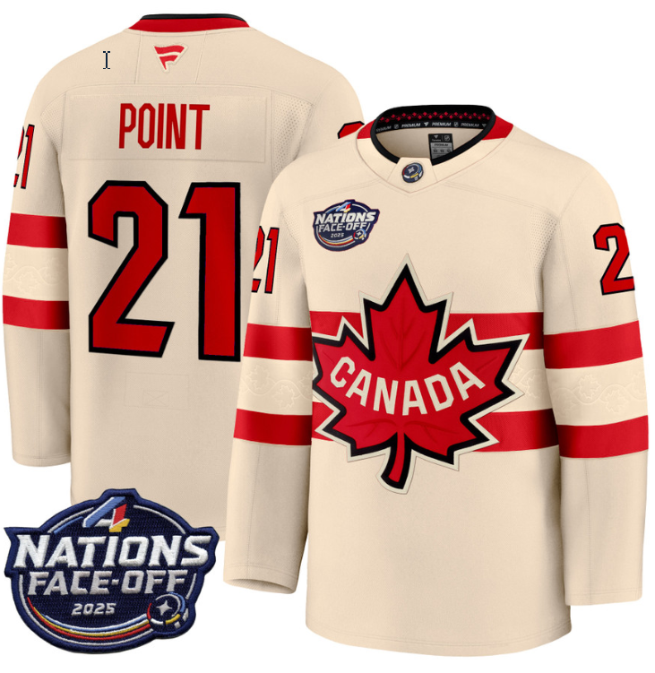 Men's Brayden Point Jersey #21 Canada 4 Nations Face-Off 2025 Stitched
