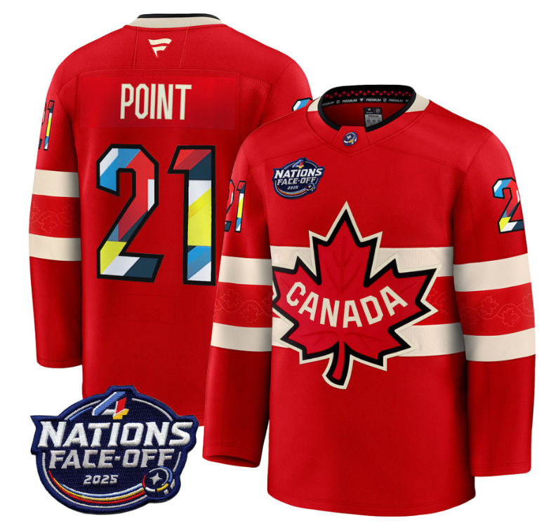 Men's Brayden Point Jersey #21 Canada 4 Nations Face-Off 2025 Champions