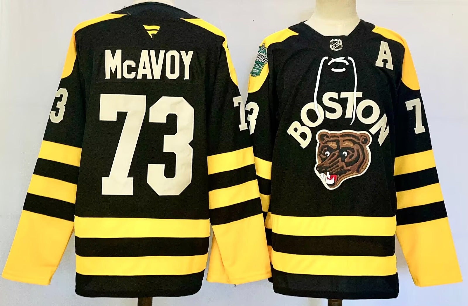 Men’s Charlie McAvoy Jersey #73 Boston Bruins Black Stitched