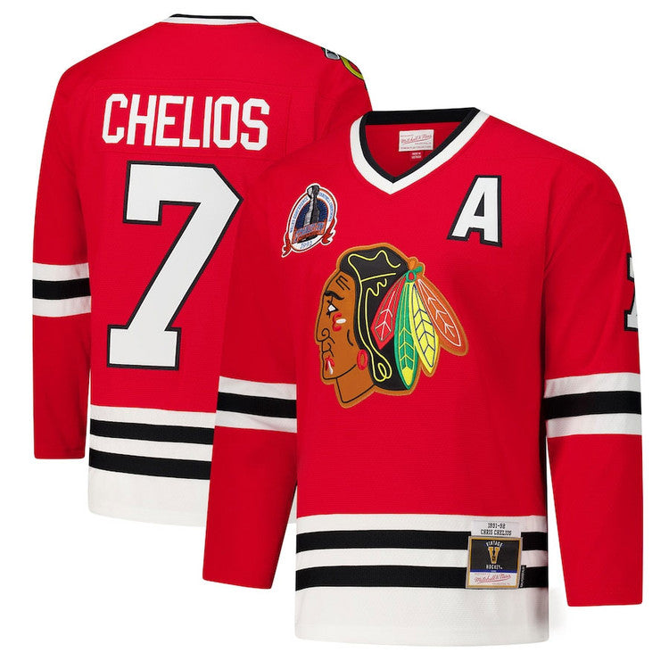 Chicago Blackhawks #7 Chris Chelios 1991-92 Power Jersey 2025 Premium Stitched