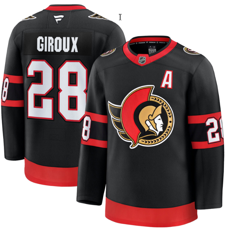 Men's Claude Giroux Jersey #28 Ottawa Senators 2025 Premium Away All Stitched