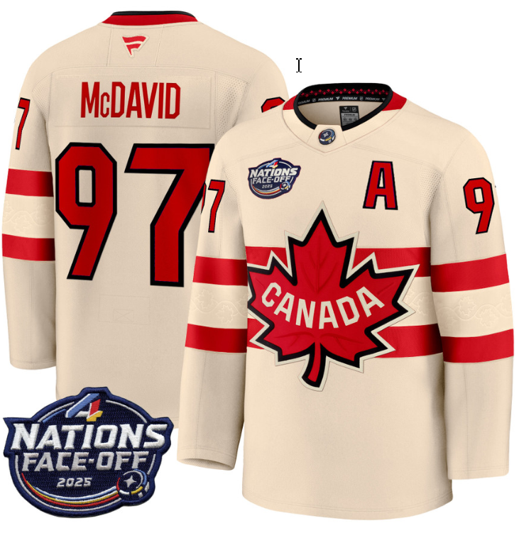 Men's Connor McDavid Jersey #97 Canada 4 Nations Face-Off 2025 Stitched