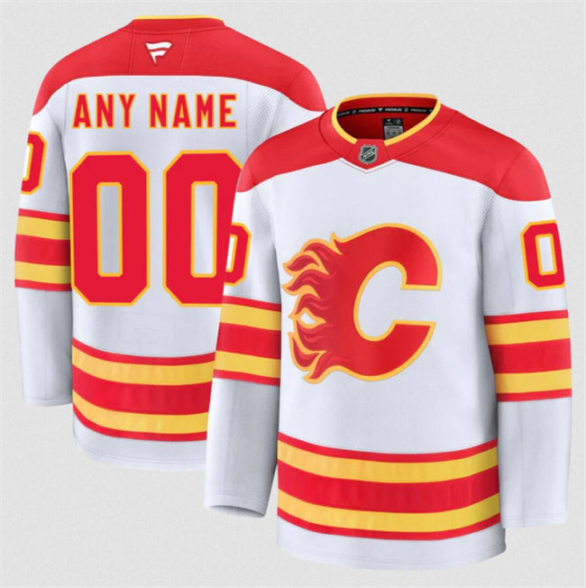 Custom Calgary Flames Jersey Name, Number 2025 Premium Stitched