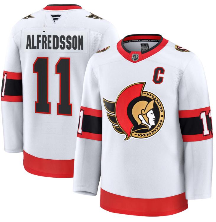 Men's Daniel Alfredsson Jersey #11 Ottawa Senators 2025 Premium Away Stitched