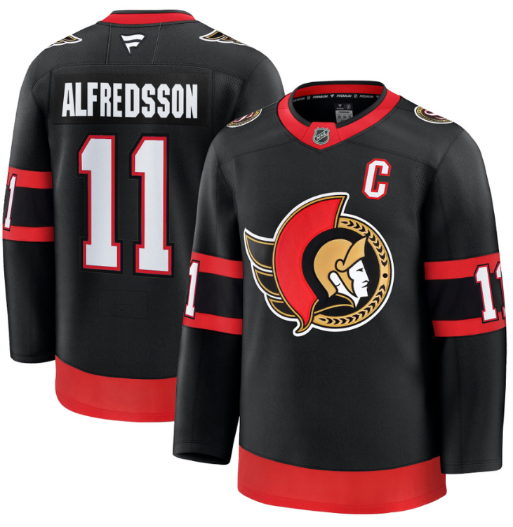 Men's Daniel Alfredsson Jersey #11 Ottawa Senators 2025 Premium Away Stitched