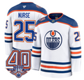 Men's Darnell Nurse Jersey #25 Edmonton Oilers 40th Anniversary Stitched Away