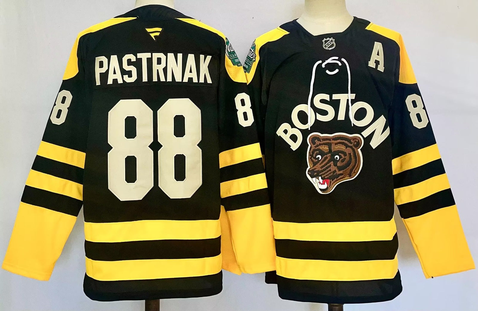 Men’s David Pastrnak Jersey #88 Boston Bruins Black Stitched