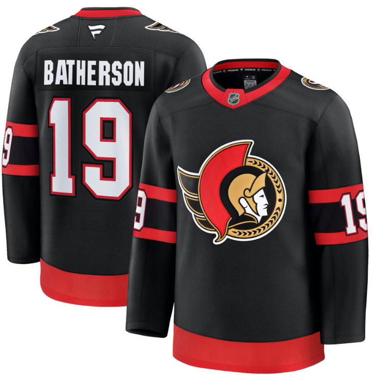 Men's Drake Batherson Jersey #19 Ottawa Senators 2025 Premium Away All Stitched