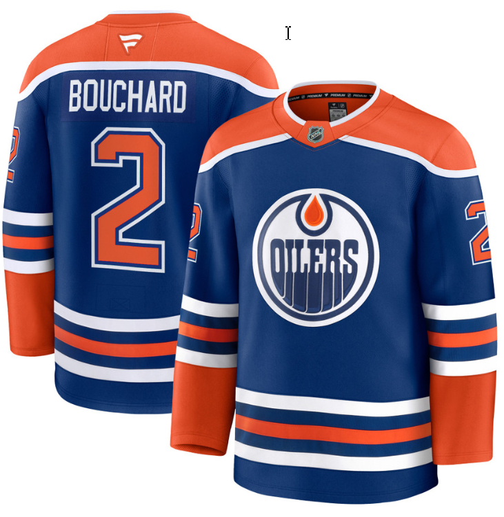 Men's Evan Bouchard Jersey #2 Edmonton Oilers 2025 Premium Away All Stitched
