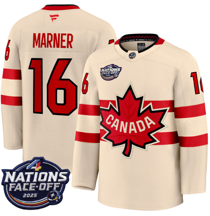 Men's Mitch Marner Jersey #16 Canada 4 Nations Face-Off 2025 Stitched