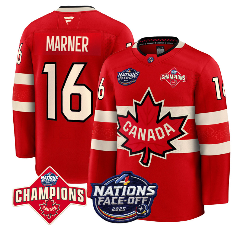 Men's Mitch Marner Jersey #16 Canada 4 Nations Face-Off 2025 V2 Stitched