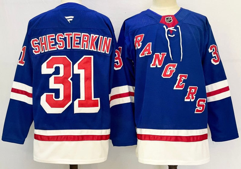 New York Rangers #31 Igor Shesterkin Jersey 2025 Premium Stitched