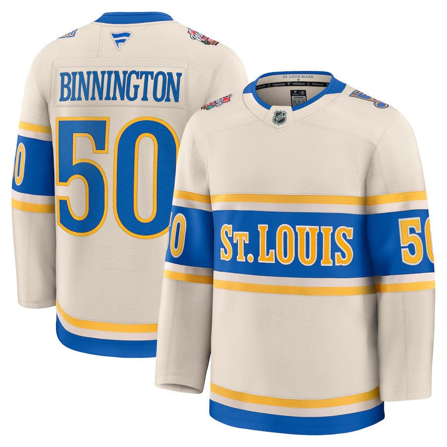 St. Louis Blues #50 Jordan Binnington 2025 NHL Winter Jersey 2025 Premium Stitched