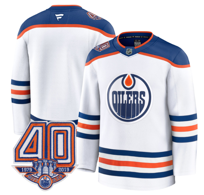 Men's Mark Messier Jersey #11 Edmonton Oilers 40th Anniversary Stitched Away