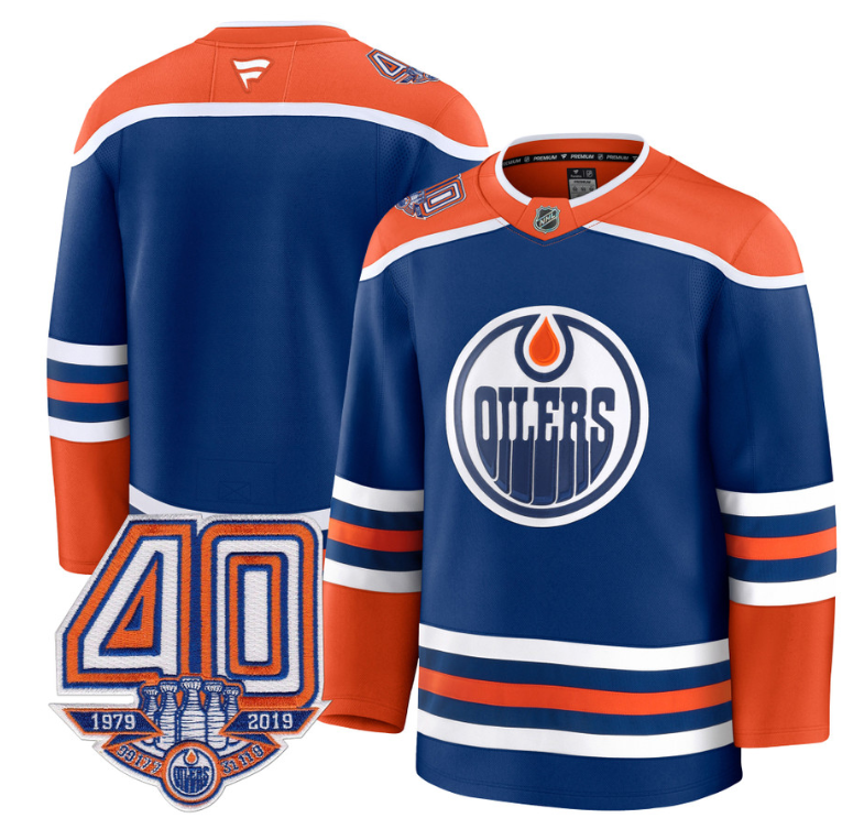 Men's Mark Messier Jersey #11 Edmonton Oilers 40th Anniversary Stitched Away