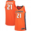 Mens Illinois Fighting Illini Kofi Cockburn Jersey #21 Orange NCAA Basketball Jerseys