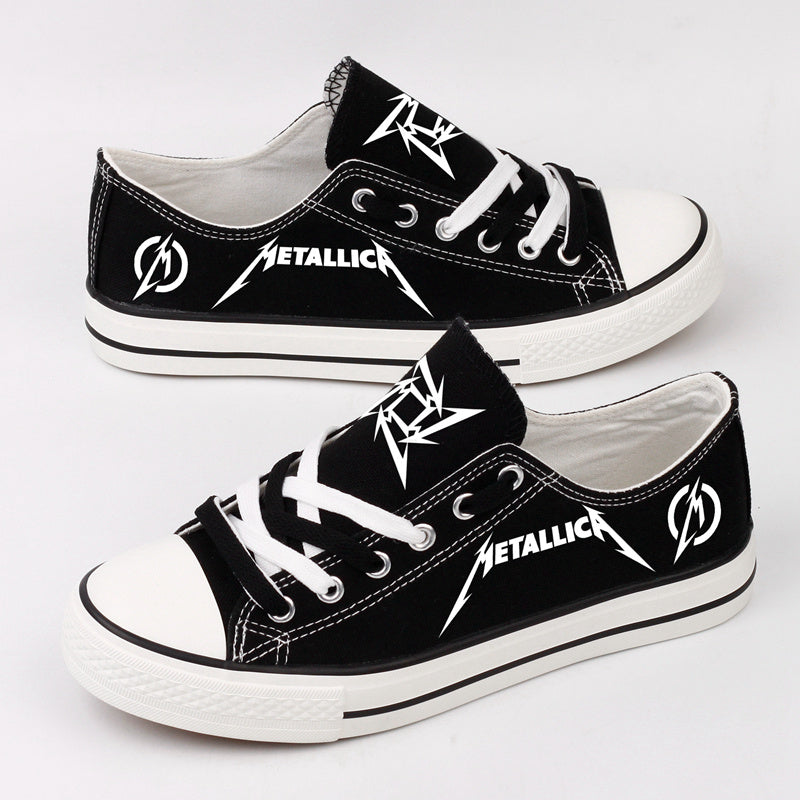 Metallica Low Top Canvas Sport Sneakers Shoes For Men Women Fans