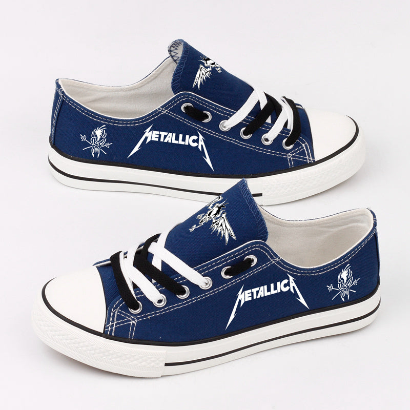 Metallica Low Top Canvas Sport Sneakers Shoes For Men Women Fans