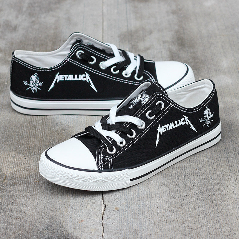 Metallica Low Top Canvas Sport Sneakers Shoes For Men Women Fans