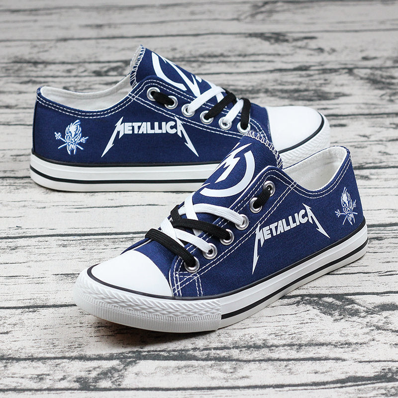 Metallica Low Top Canvas Sport Sneakers Shoes For Men Women Fans