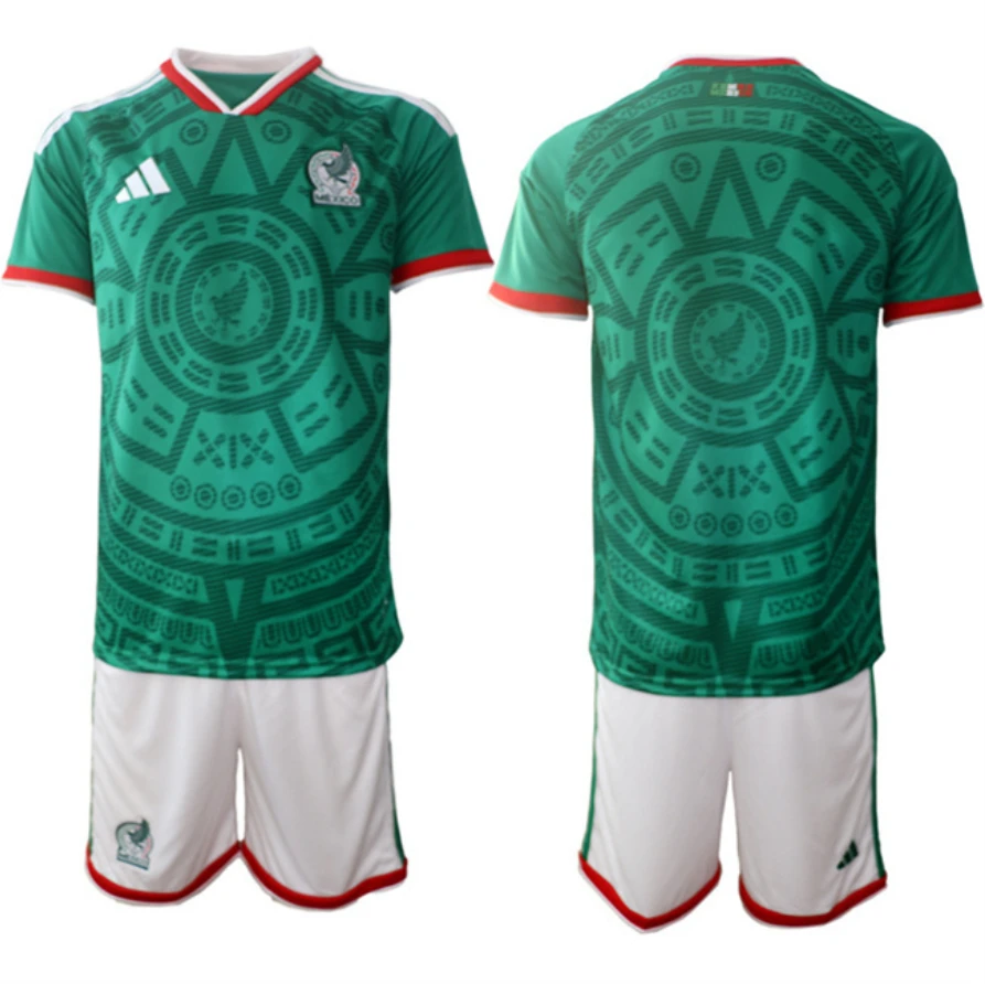 Mexico Blank Green 2026 World Cup Home Soccer Jersey Suit