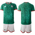 Mexico Blank Green 2026 World Cup Home Soccer Jersey Suit